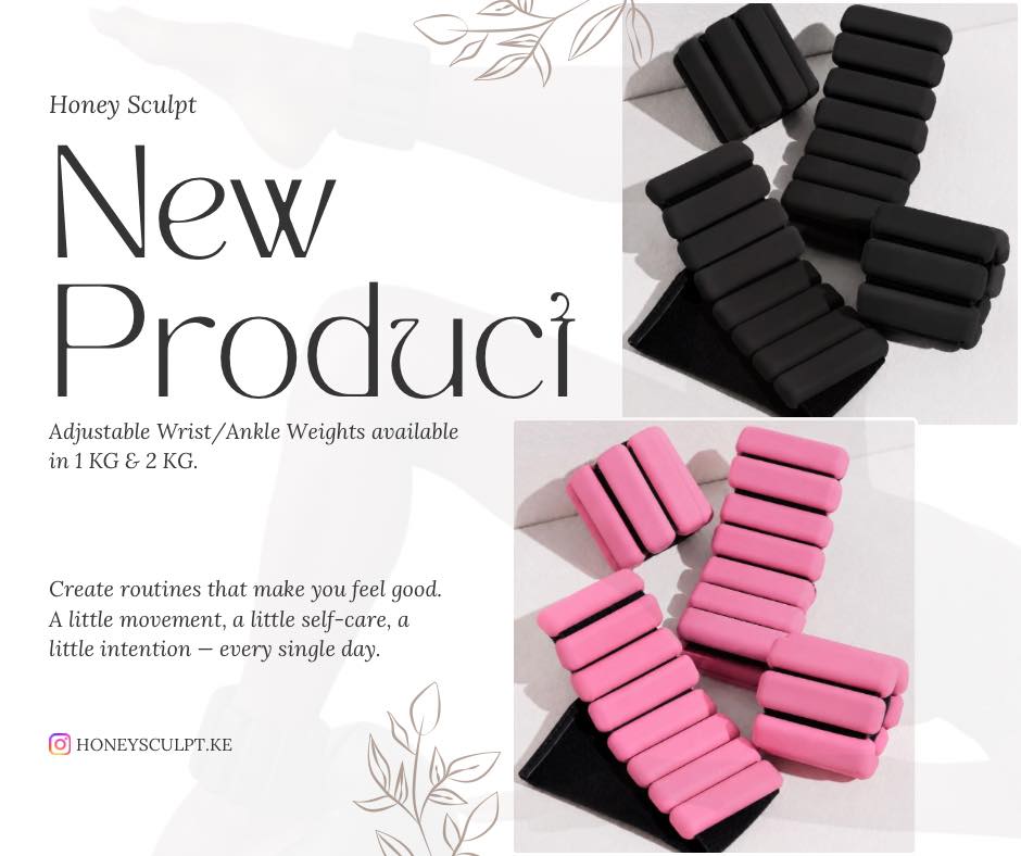 Honey Sculpt pink and black adjustable wrist and ankle weights